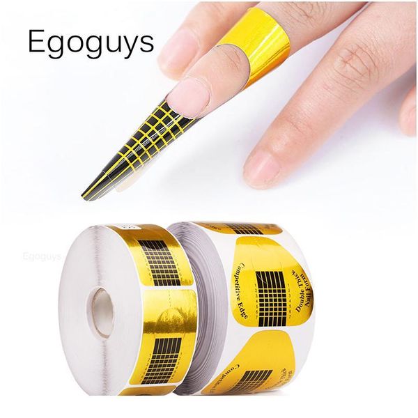 

100pcs nail form nail art extension guide style builder stickers gel polish tips horseshoe rectangle scale stencil manic jllbjz