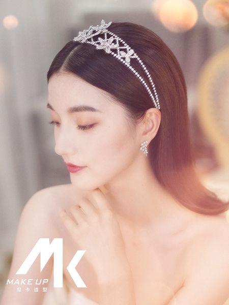

dance a4394 japanese and korean brides band water diamond alloy headdress crown wedding dress hair accessories, Silver