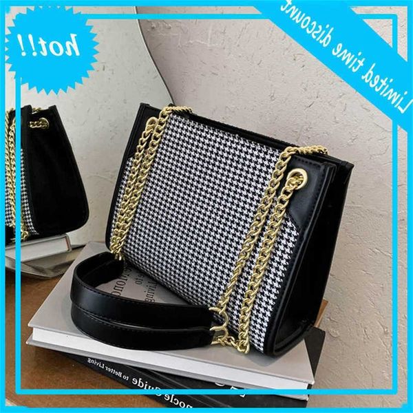 

fashion brand plaid handbags women shoulder crossbody 2020 retro luxury design chain ladies messenger bags female purses