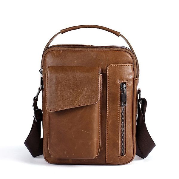 

new retro business briefcase genuine leather crossbody bag satchel shoulder for men vintage messenger bags bolso hombre