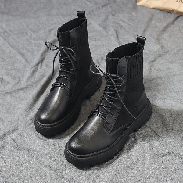 

boots women woman motorcycle ankle booties ladies casual shoes female fashion leisure botas mujer drop1, Black