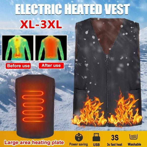 

outdoor jackets&hoodies heated vest usb 5v 3 gears polyester heating jacket clothing generic winter smart sports for men/women1, Blue;black