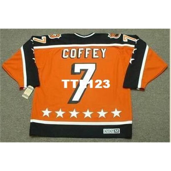 

men #7 paul coffey 1984 campbell "all star" ccm vintage hockey jersey or custom any name or number retro jersey, Black