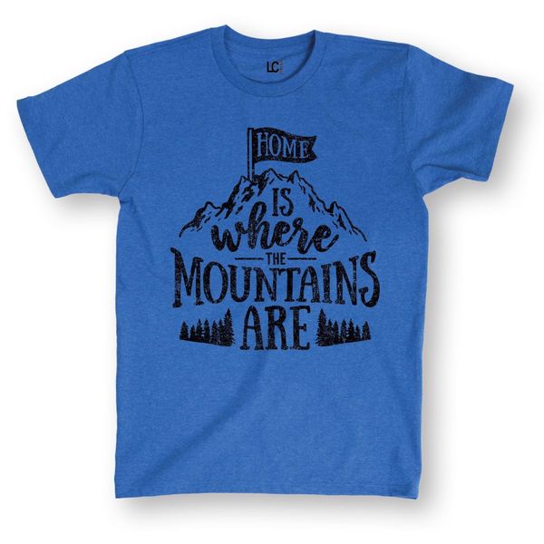 

sport 2019 new summer men men 100% cotton cool home is where the mountains are-short sleeve teeshort sleeve shirts