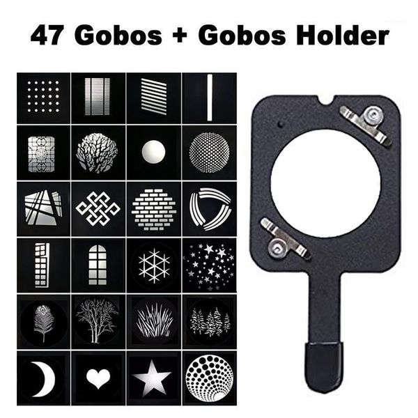 

flash heads 47 patterns optical snoot projection modeling mask and gobo metal holder fixator for profile light spotlight hole diameter 4.5cm