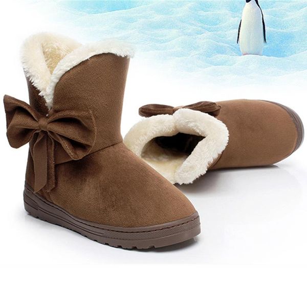 

2020 winter new short shoes korean version of the wild cute snow boots thick bottom plus velvet thick warmth ladies cotton boots, Black