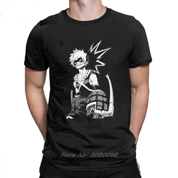 

man katsuki bakugo t shirt my hero academia t-shirt novelty round neck short sleeved men tees harajuku sport hooded sweatshirt hoodie