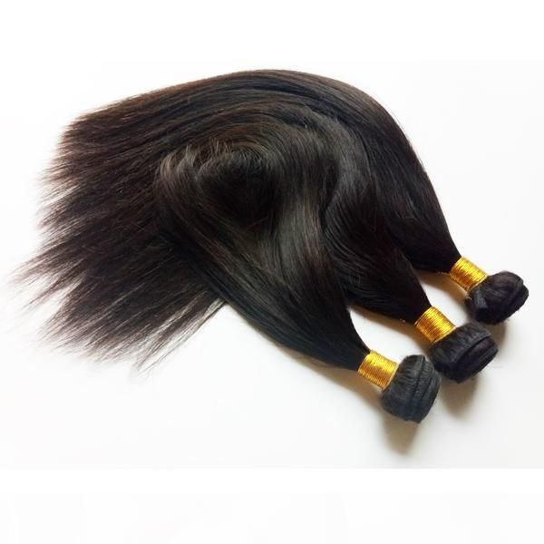 

brazilian virgin hair weft good ratio full and thick healthy end high-end hair high-end market is popular indian straight hair extensions, Black