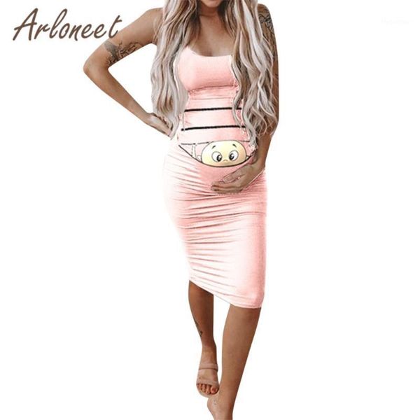 

maternity dresses arloneet clothes women dress cartoon cute baby breastfeeding summer ladies pregnancy casual clothes1, White
