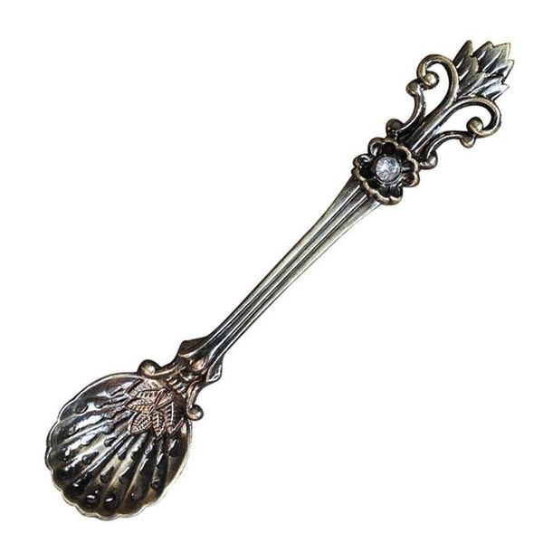 

1pc kitchen retro luxury coffee spoon sugar tea dessert cutlery alloy spoon kitchen table jllgrl trustbde