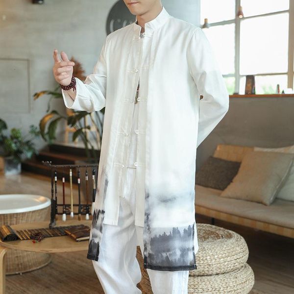 

men's trench coats mrgoldenbowl 2021 chinese style windbreaker men casual oversize graphic printed manle clothing, Tan;black