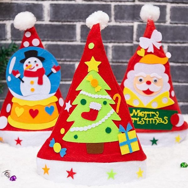

diy material bag for christmas hat xmas new year festival party ornaments manual decor headgear children gifts