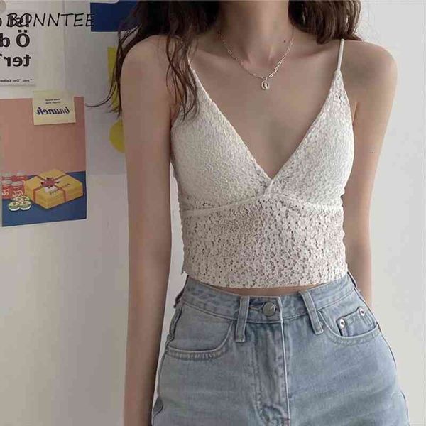 

camis women summer thin slim sweet lace solid basic female clothes v-neck ladies wrapped chest crop camisole party, White