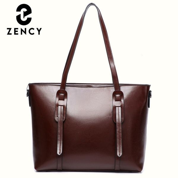 

zency 2020 new design handbag soft genuine leather lady crossbody bag large capacity women's tote casual shopping shoulder bag