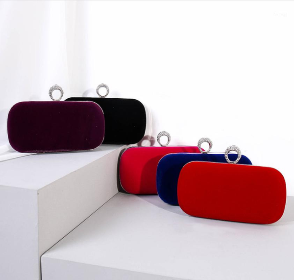 

new velvet dinner ring clutch purse bag for wedding party prom clutches handbags shoulder bag messenger bags for christmas gift1