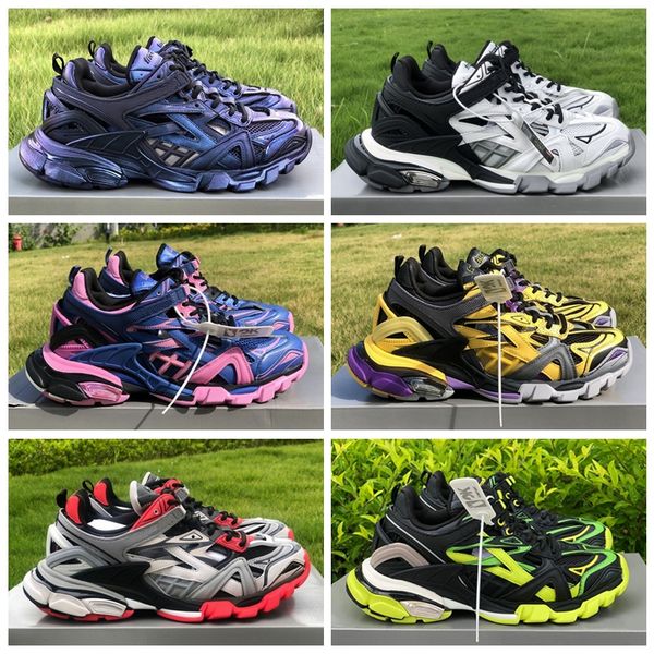 

лучшее качество paris track 2 трейнеров 4.0 тройного хамелеон mens способ женщин вскользь ботинки платформа спорт кроссовки размер 35-45, Black