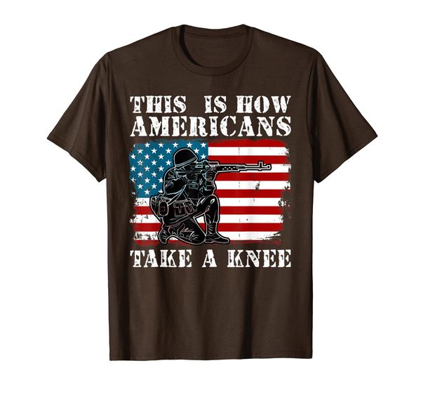 

this is how americans take a knee tshirt, White;black