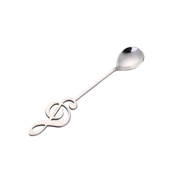 

304 stainless steel musical notes spoon coffee spoon tea stirring spoon music bar ice mug dessert scoop creative cutlery h jllcsj