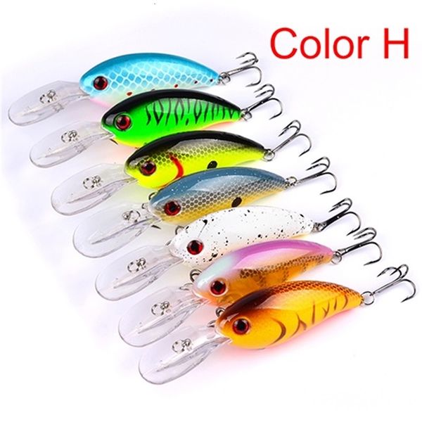 

7pc plastic crank bassbaits 7 colors hard fishing lures 10cm-3.94