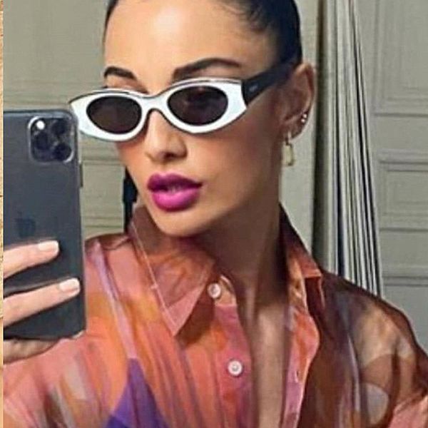 

sunglasses vintage double color frame black white for women small gradient sun glasses female brand shades, White;black