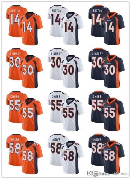 

men youth denver broncos 58 von miller 55 bradley chubb 30 phillip lindsay 66 dalton risner 14 courtland sutton football jerseys, Black;red