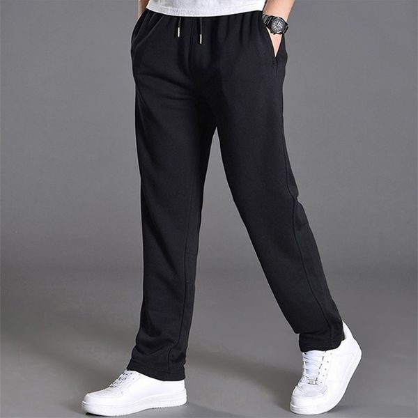

men pants autumn summer sports running loose trousers pockets training elasticity waist legging jogging casual sweatpants lj201221, Black