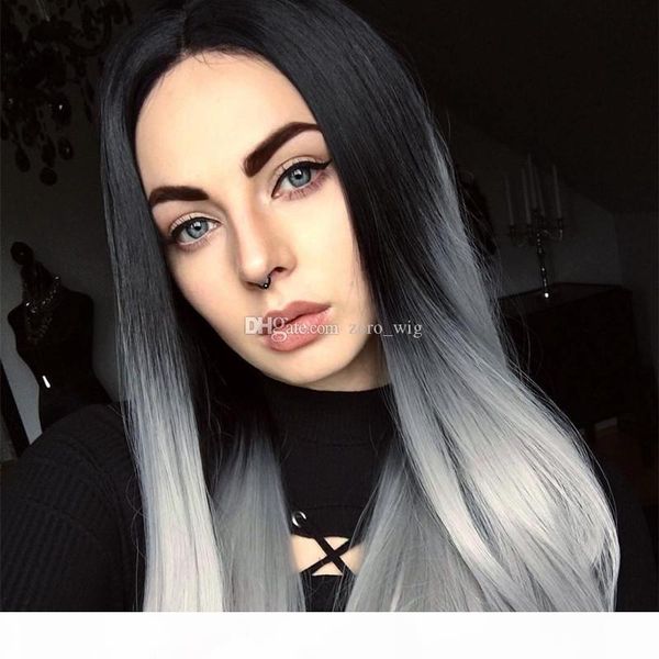 

1b grey human hair wigs baby hair brazilian virgin full lace wigs for black women lace front ponytail wigs, Black;brown