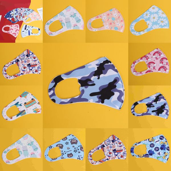

protective children silk kids printed ice masks dustproof breathable anti-haze repeatable washing customizable shields m odcvp
