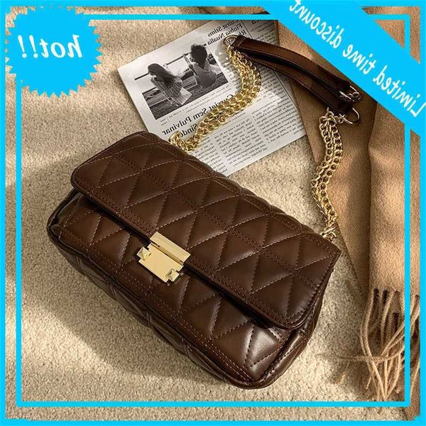 

vintage chain shoulder crossbody for women 2021 new soft leather handbags brand designladies messenger bags female purses
