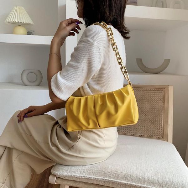 

мода плиссе сумки для женщин 2020 кожа pu сумочка женщины малый subaxillary сумки женщины путешествия мини totes багет сумка