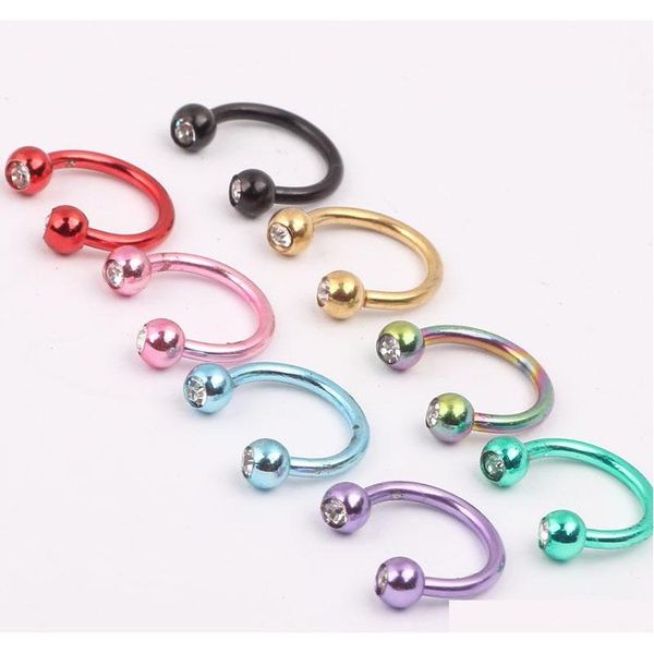 

plated colors nose stud (n17) 100pcs/lot body piercing jewelry stainless steel nose hoop ring itlq1, Silver