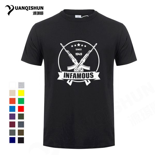 

sport since 1949 infamous ak47 gun printing t-shirt funny men t shirt 16 colors 100% cotton short sleeves tee xs-3xl