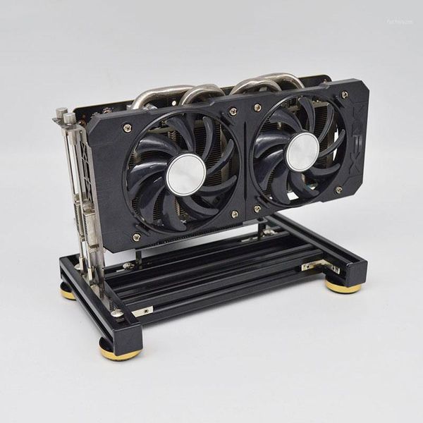 

new pci-e 16x 3.0 for graphics card bracket diy external cooling accessories base graphics card extension cable heatsink holder1