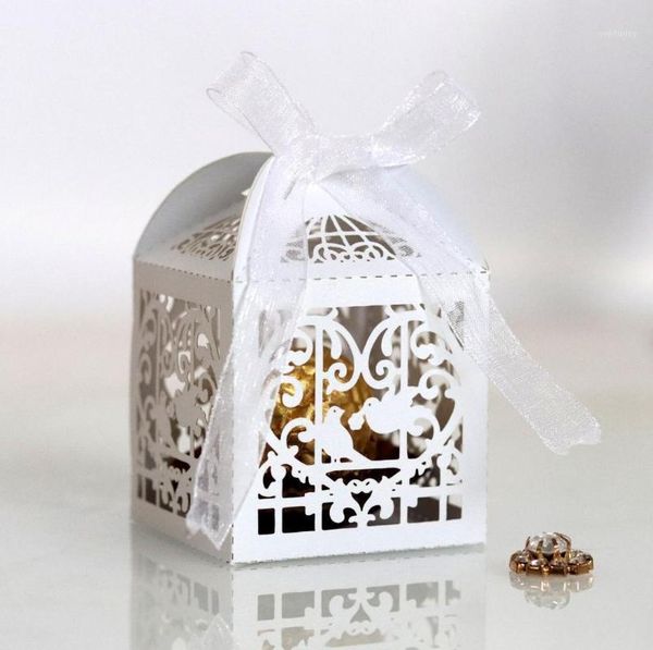 

gift wrap wedding laser cut favor boxes hollow love birds cage shaped candy box1
