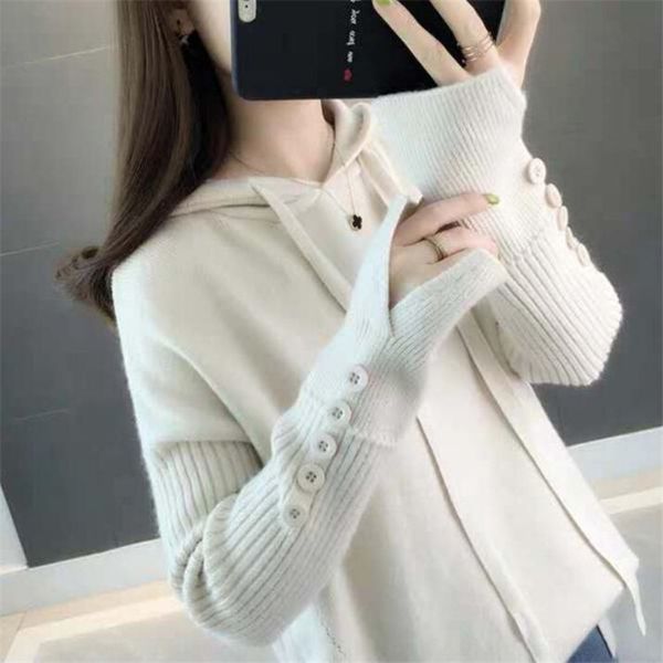 

nmgor new autumn 2020 women's women's korean bottomed sweaterhooded women's coat new autumn 2020 loose korean loose pullover, White;black