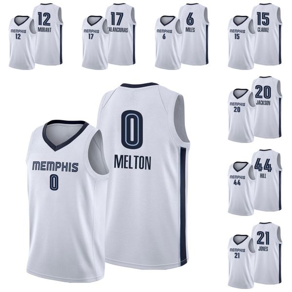 

memphis grizzlies men ja morant jonas valanciunas c.j. miles brandon clarke josh jackson solomon hill dwight howard jersey, Black