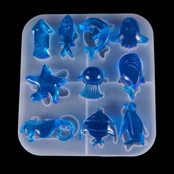 

diy jewelry marine style crystal uv epoxy mold creative starfish penguin shape collection silicone molds wmtgnu bdesybag, Black