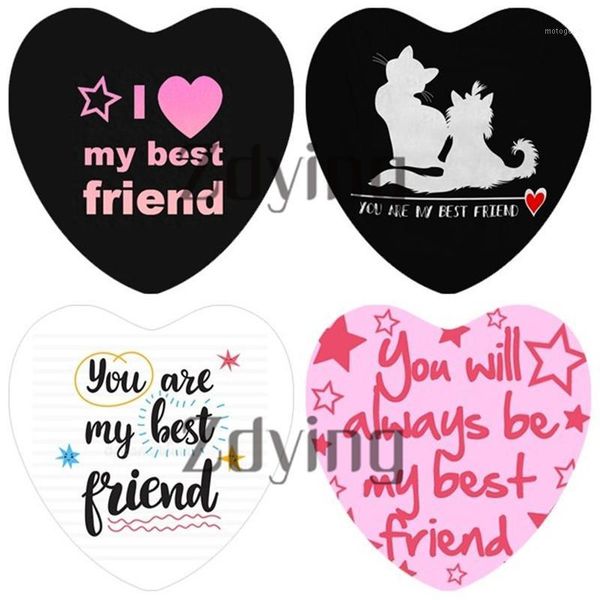 

other zdying heart shape my friend glass po cabochon beads demo flat back charm diy earrings keychain jewelry findings1, Blue;slivery