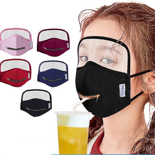 

wind anti with drink eye mouth tpu sun dust kids masks washable reusable full protective face shield dhc1392