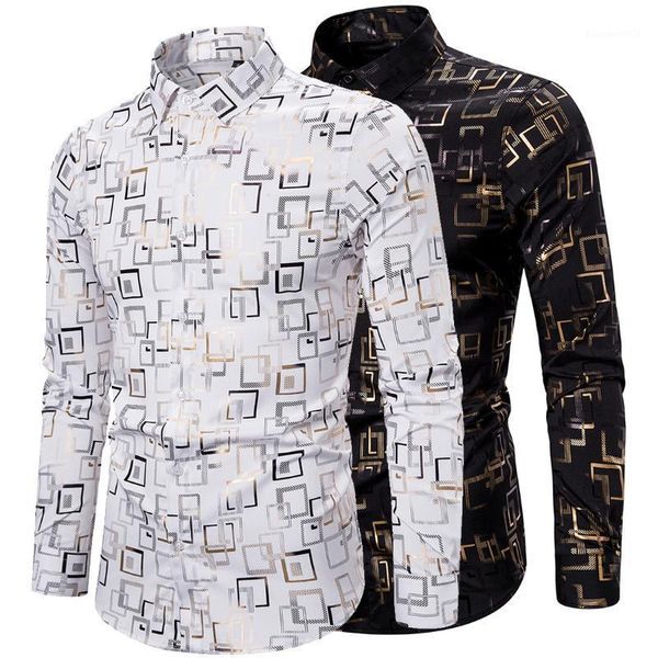 

men's casual shirts men spring autumn 2021 fashion long-sleeve for men1, White;black