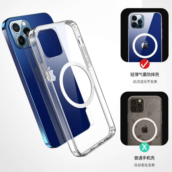 

transparent wirels magnetizing mag case for vip 12 and 11