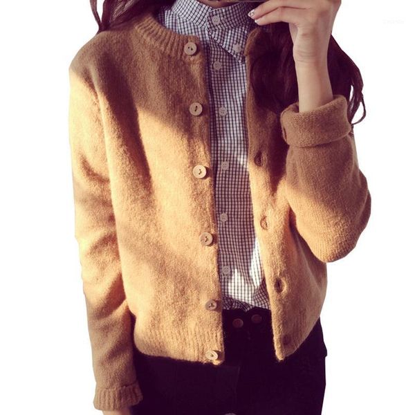 

new spring autumn 2021 female knit cardigan sweater coat short female a little shawl knitted jacket loose single-breasted1, White
