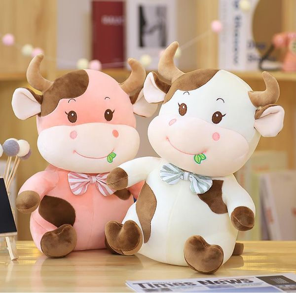 

30cm cute soft stuffed animals cow toys plush doll cartoon milk cattle pillow baby sleeping toy for children birthday christmas gift