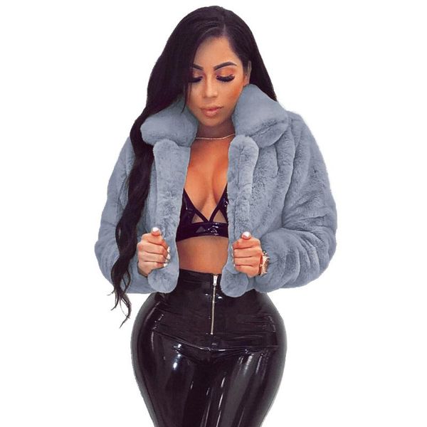 

artificial faux fur coat turn-down collar black coats slim short jacket for women teddy cardigan women's clothing winter