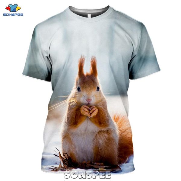 

new animal squirrel 3d print shirts harajuku kawaii oversized men clothing