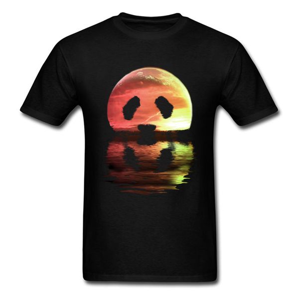 

sunset panda moon shadow formal short sleeve pullover clothes university oversize beach tshirt sport hooded sweatshirt hoodie men t shirt
