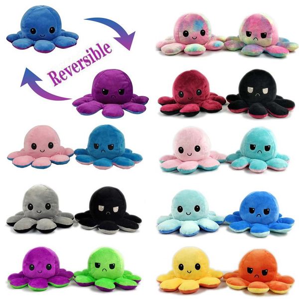 

pulpo reversible plush stuffed toy soft animal home accessories cute animal doll children gifts baby companion plush toy h bbyroi