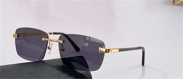 

new fashion design sunglasses 02010 square frame rimless simple and popular style outdoor uv400 protective glasses, White;black