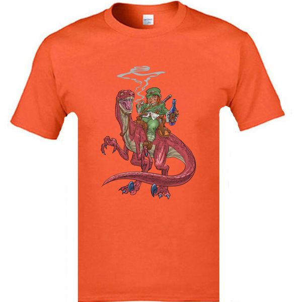 

sport zelda legend t-shirts leprechaun on a velociraptor 100% cotton male t-shirts funny short sleeve t shirt stenopterygius