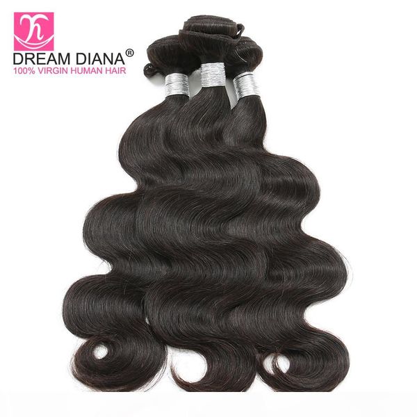 

7a peruvian malaysian indian virgin hair 3 bundles body wave human hair brazilian virgin hair body wave, Black